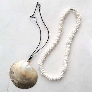 Mother of Pearl & Seashells necklace set